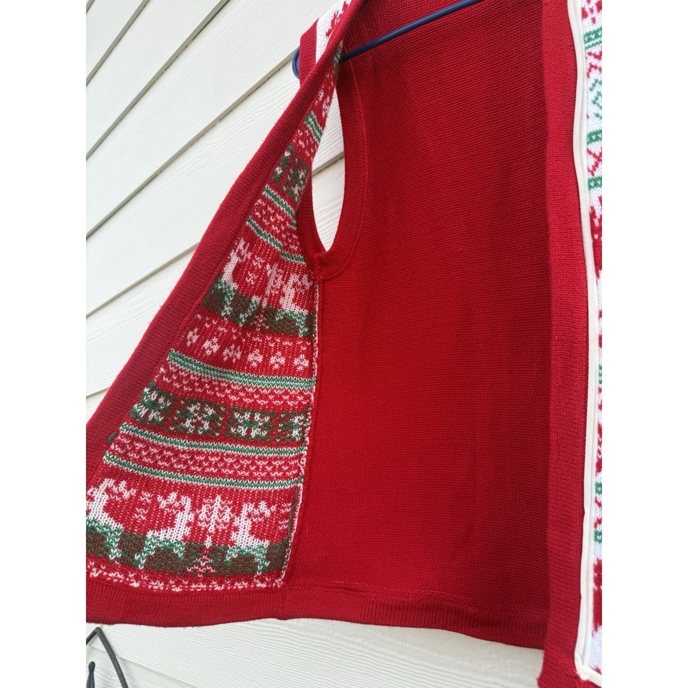 Vintage Women's Claire's Knitted Holiday Christmas Vest Size Medium - Picture 6 of 10